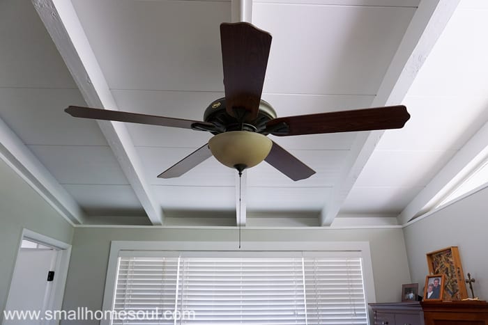 Save energy on cooling by using ceiling fans before a/c.