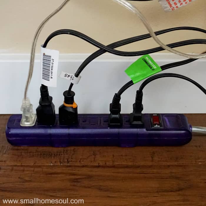 Save energy by shutting off the power strip.