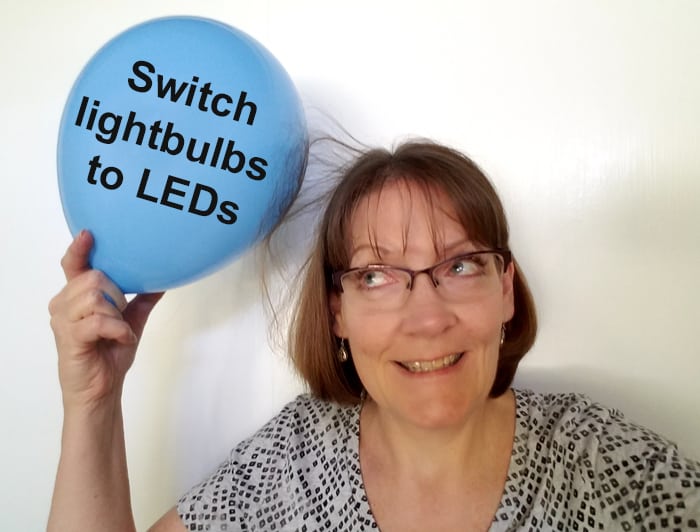 Save energy selfie to encourage others to save around the house.