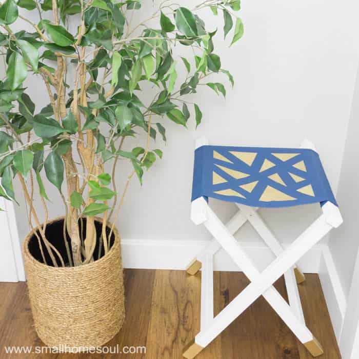 The folding stool is perfect height for little kids.