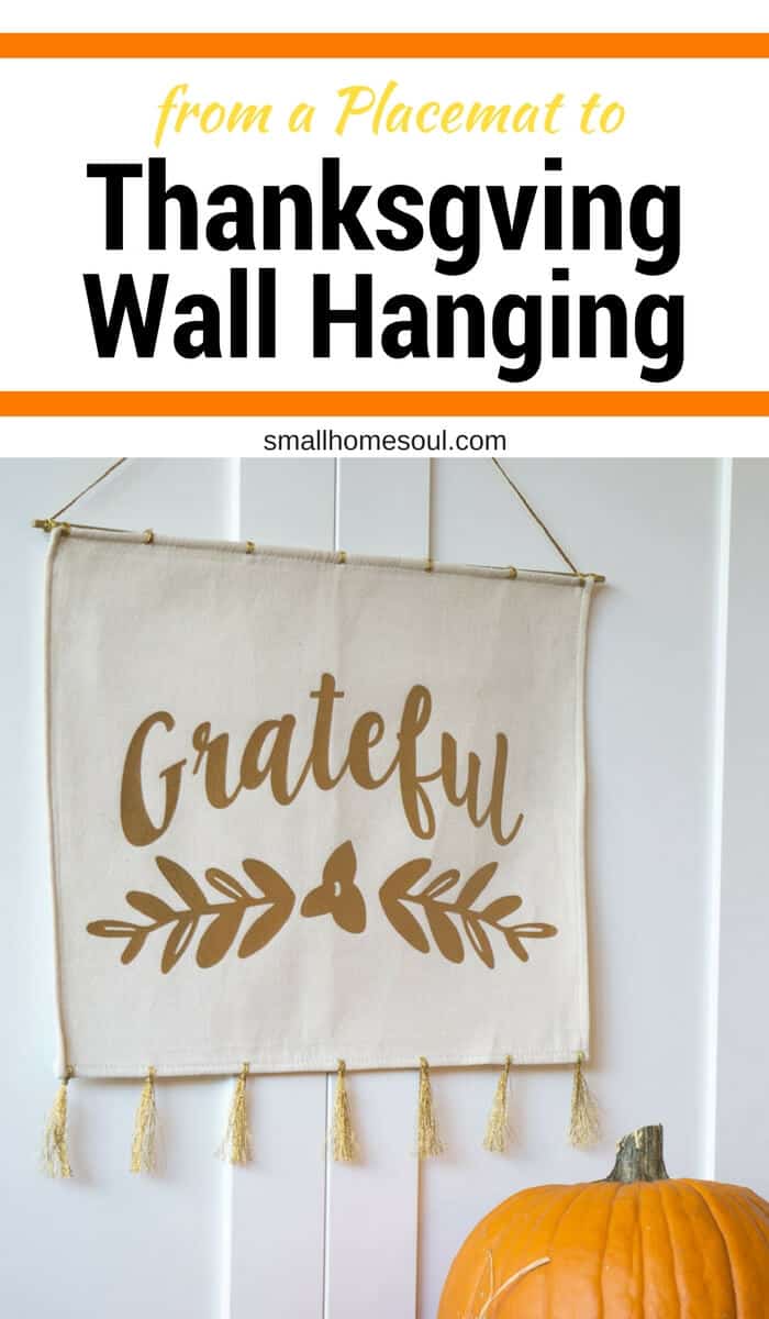 This Grateful Wall hanging started out as a placemat.