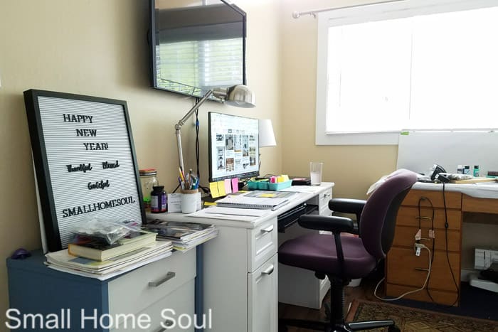 Current desk before my office makeover begins.