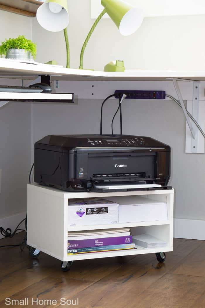 Under desk deals printer stand ikea