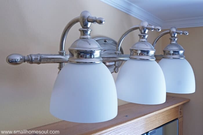 Bathroom Light Makeover With Paint Girl Just Diy