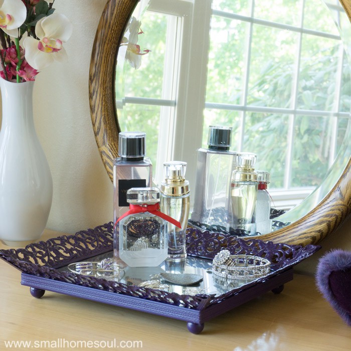 Diy Mirrored Jewelry Tray Easy Picture Frame Upcycle Girl