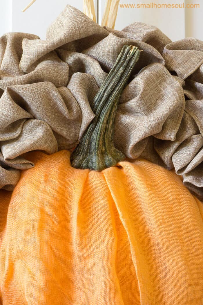 Use an old pumpkin stem for Fall decor updates. Fall wreath pumpkin wreath.