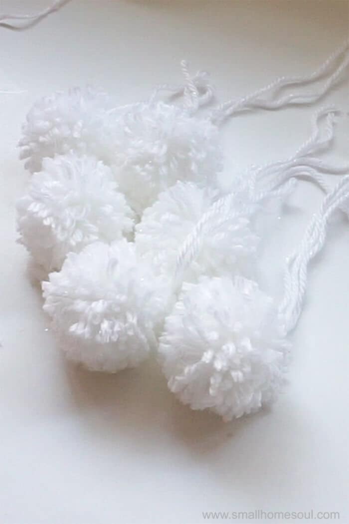 Done making perfect pom poms for my project.