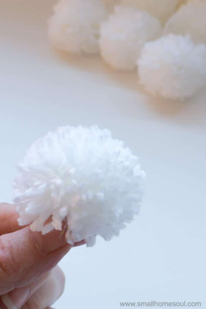 After trimming and shaking the perfect pom pom.