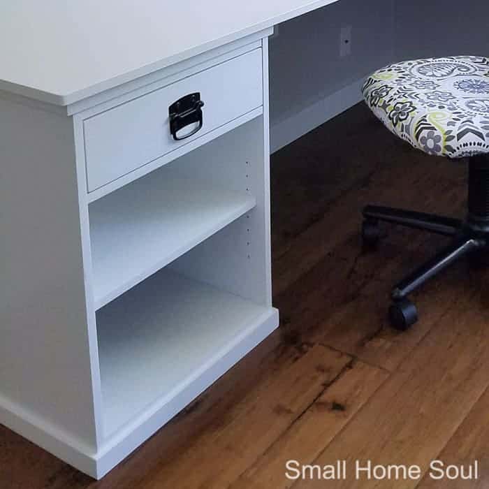 Diy L Shaped Desk One Room Challenge Week 4 Girl Just Diy