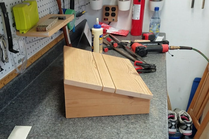 Easy Wooden DIY Footrest for Home or Office - Girl, Just DIY!
