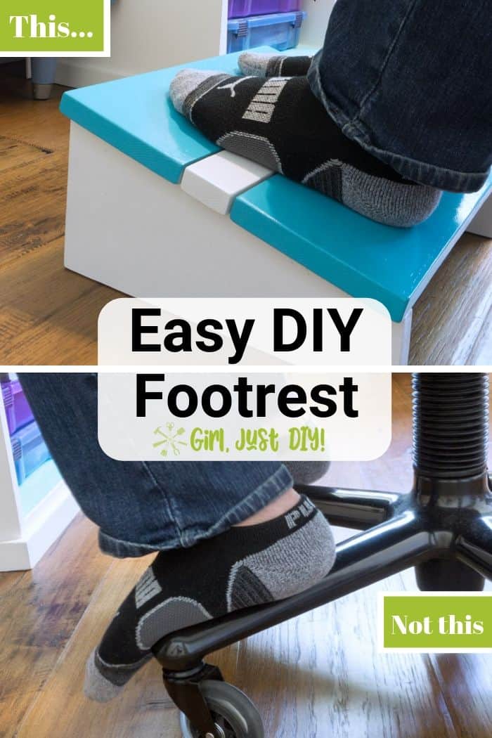Easy Wooden DIY Footrest for Home or Office - Girl, Just DIY!