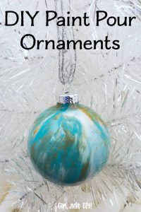 DIY Paint Pour Christmas Ornaments - Girl, Just DIY!