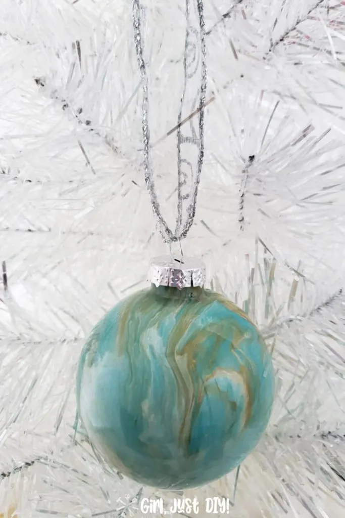 Pour-Painted Christmas Ornaments With Clear Ornaments - Happy Hooligans