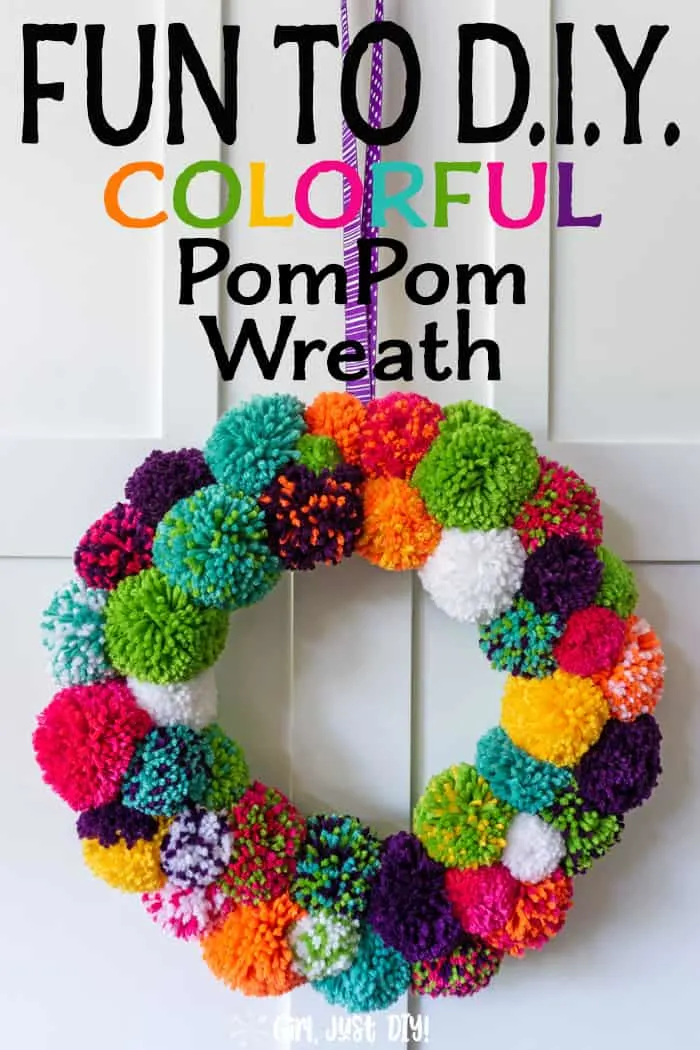 Easy Yarn Pom Pom Wreath Anyone Can Make